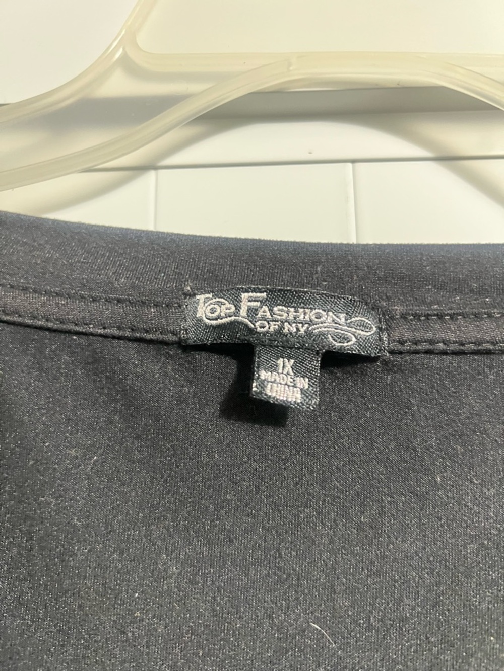 Top Fashion of NY Black Crewneck Tee